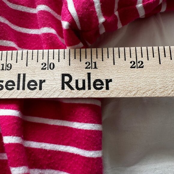 Chaps Women’s Pink & White Striped 3/4 Sleeve Nautical Top Size 2X Cotton Blend - Picture 8 of 12